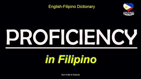proficiency in tagalog